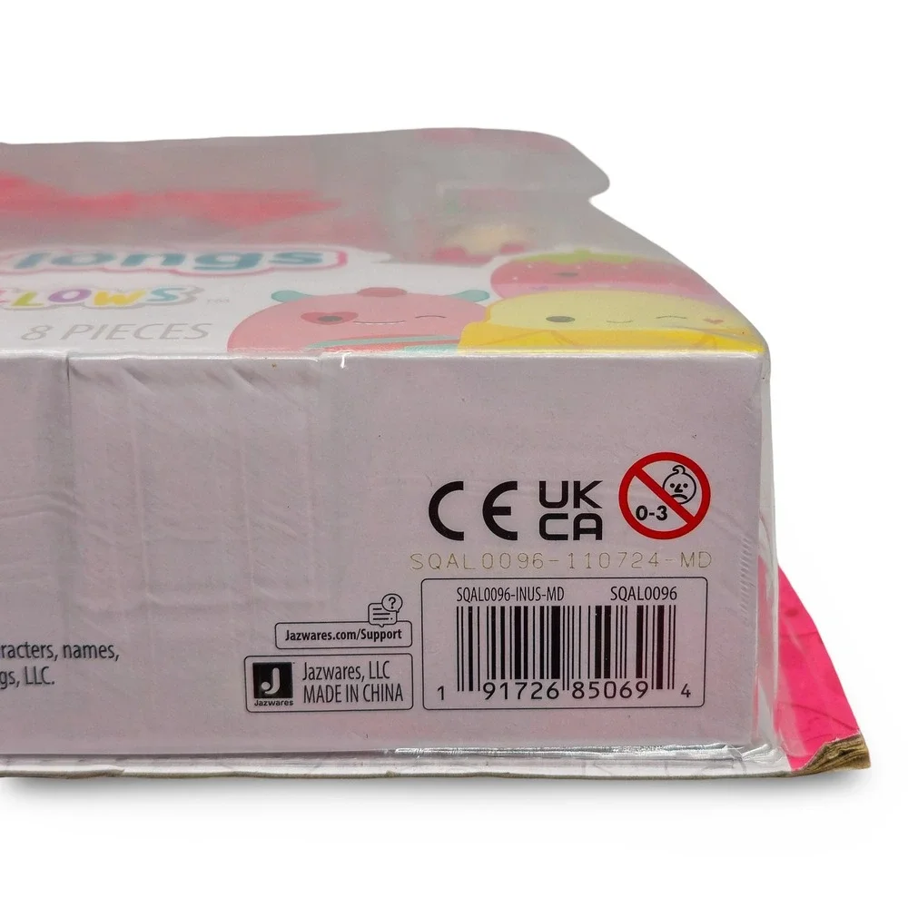 Squishmallows Squish-a-longs Series 2 Mini‎ Figures Set Red Heart Case NEW 8pc